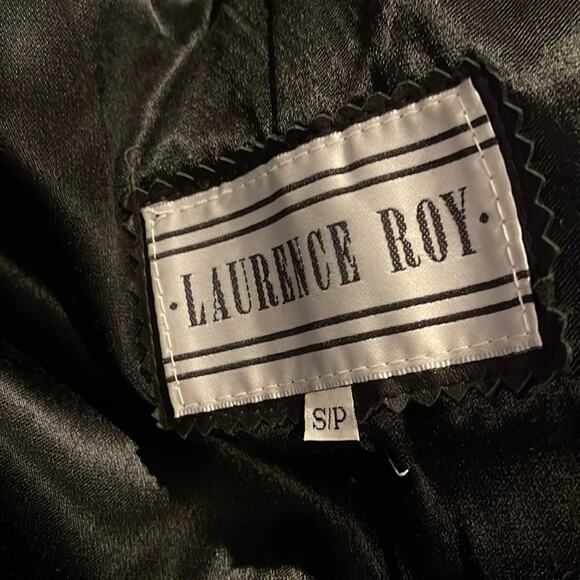 Laurence Roy Mid Length Vintage 80’s Leather Coat Black Size S/P - Picture 12 of 15